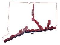 Coverage area of 2005 Coastal Infrared Orthophotography