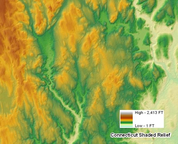 Example of Color Shaded Relief Map